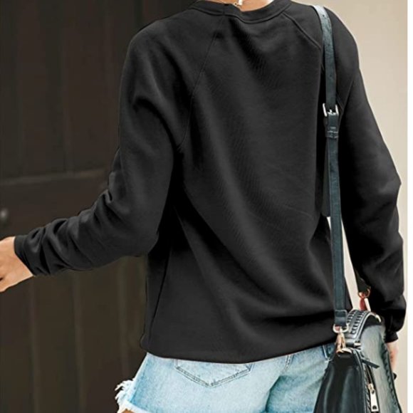 Mom Mode Women's Crewneck Sweatshirt Long Sleeve Raglan Terry Casual - Picture 3 of 6